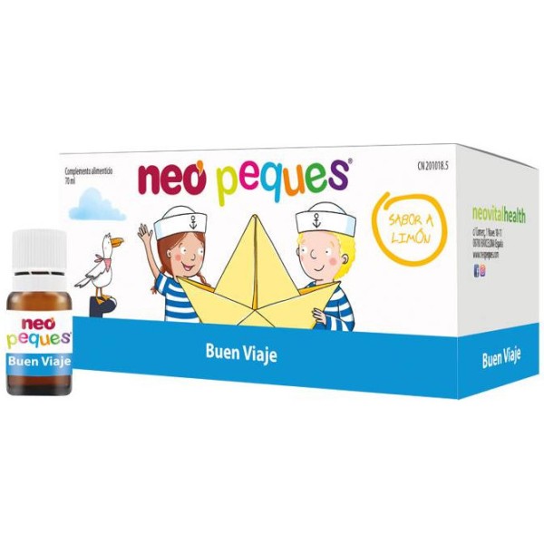 Neo Peques Buen Viaje Jarabe Infantil Antimareos Sabor Limón 8 Viales